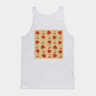 Watermelon and cherry patten Tank Top